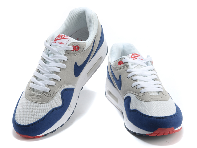 New Men'S Nike Air Max Lightgrey/ White/Steelblue